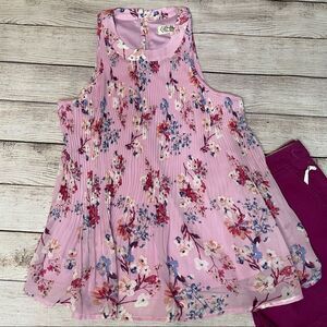 Pink Rose Floral Top